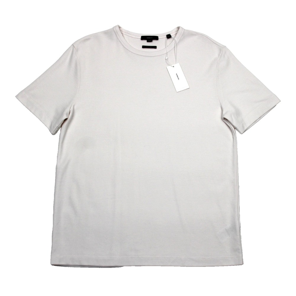 Vince Mens Pima Cotton Crew Neck Short Sleeve Tee White M M02069735A